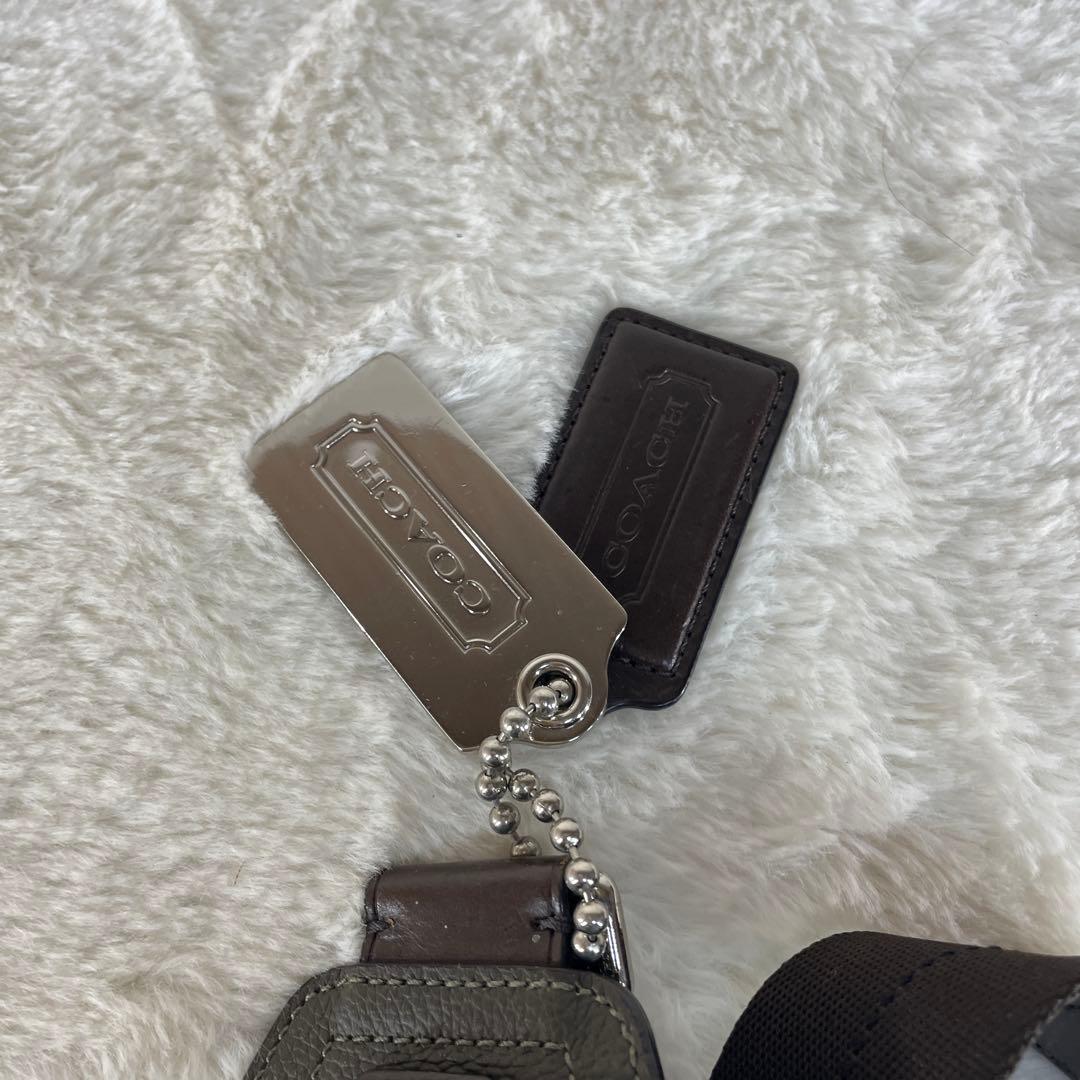 【美品】 COACH コーチ トンプソン ボディバッグ レザー