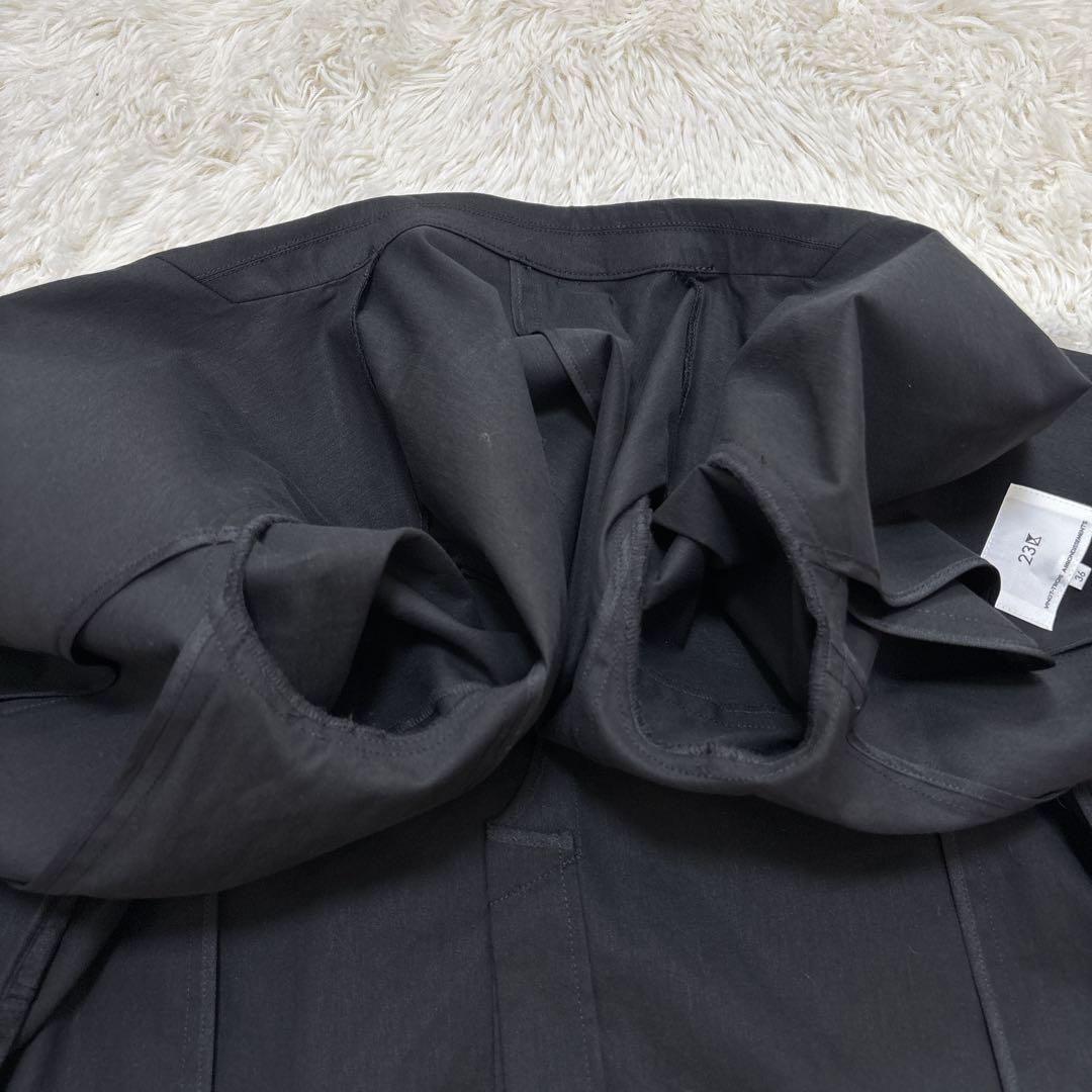 【極美品】23区　セットアップ　ダブル　リネン混　ストレッチ　ブラック　S　36