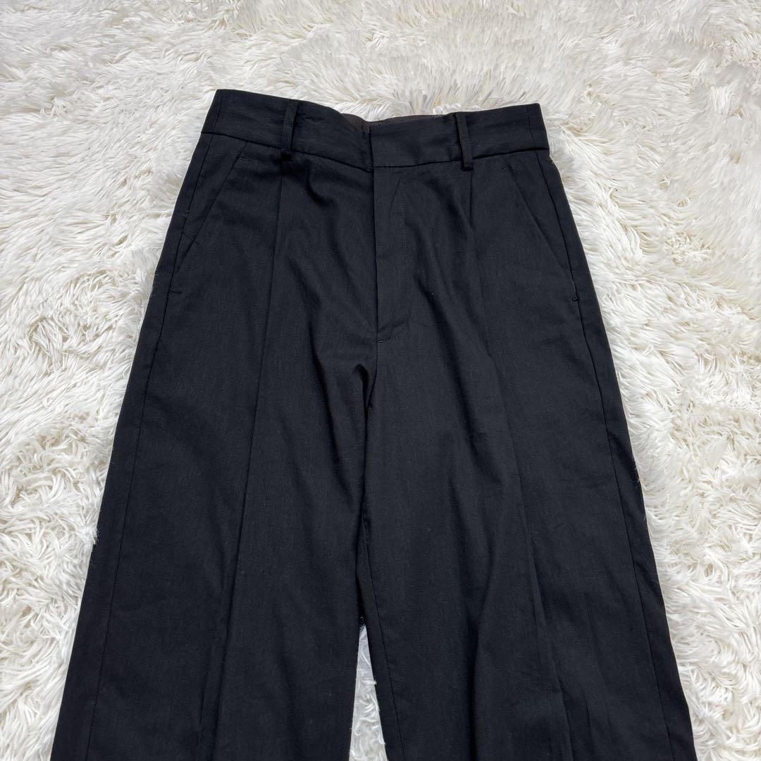 【極美品】23区　セットアップ　ダブル　リネン混　ストレッチ　ブラック　S　36