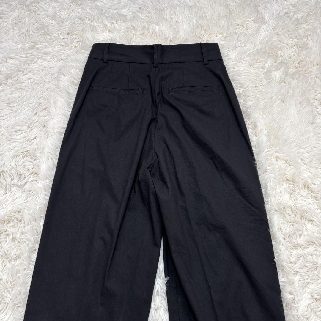 【極美品】23区　セットアップ　ダブル　リネン混　ストレッチ　ブラック　S　36