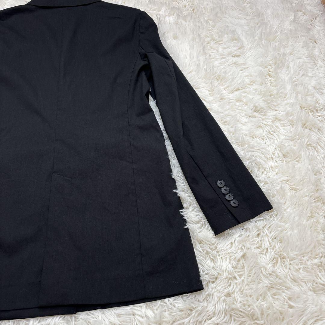 【極美品】23区　セットアップ　ダブル　リネン混　ストレッチ　ブラック　S　36