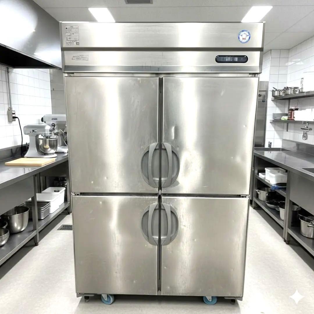 7235 フクシマ 2018年◆4ドア業務用冷蔵庫 URN-120RM6-F