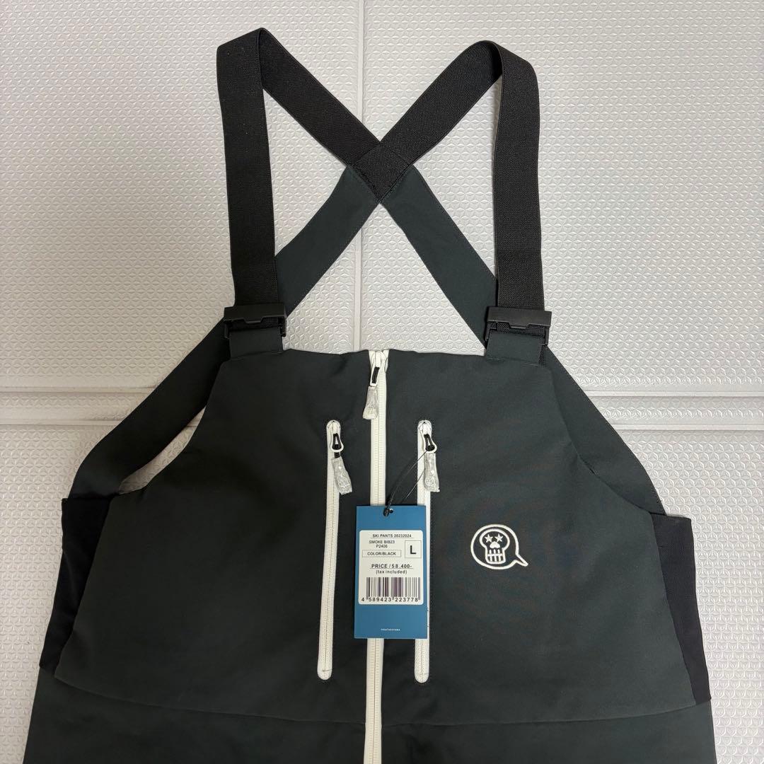 【未使用タグ有】unfudge smoke bib pants ビブパン　黒　L
