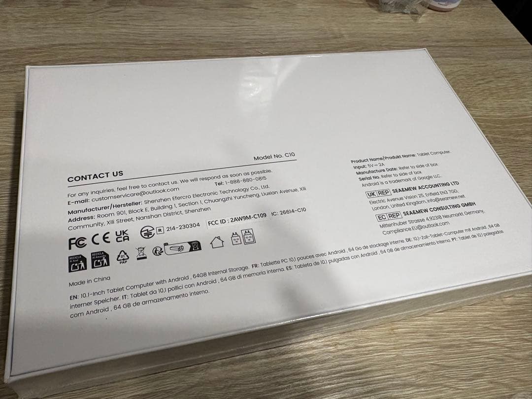 未開封⭐️タブレット 10インチ 大容量 android15 128GB