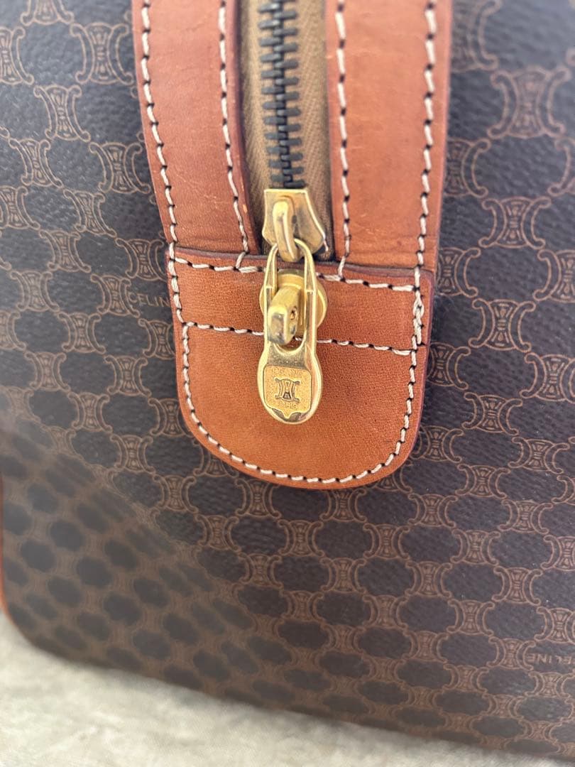 セリーヌCELINEマカダム柄ボストンバッグ　ヴィンテージ