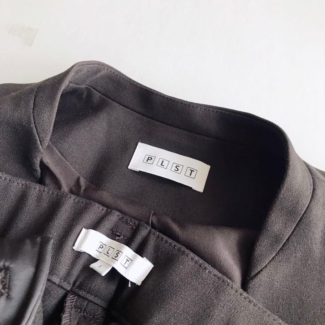 プラステ ブラッシュドバック カラーレス セットアップ ブラウン