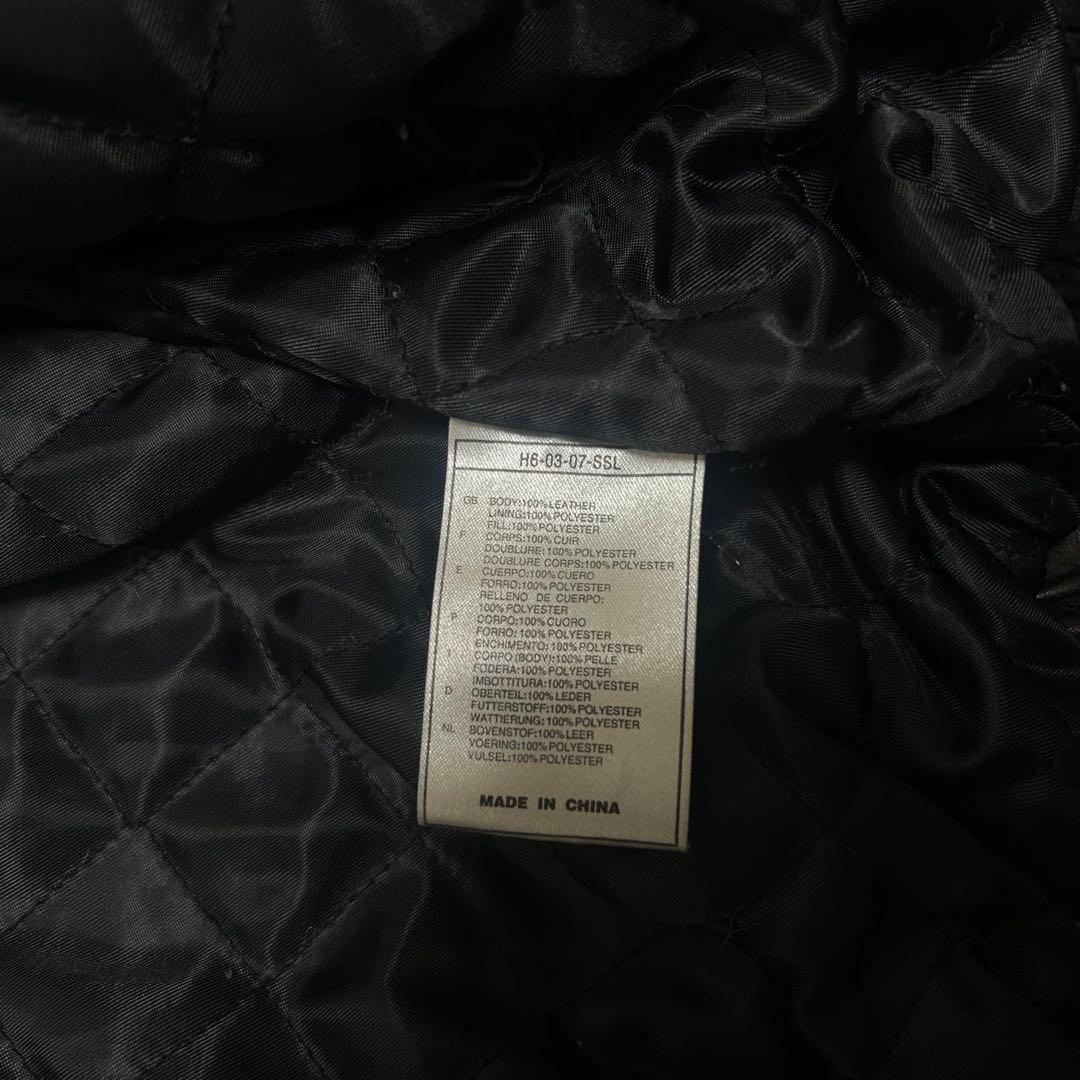 ポ*メ様 NIKE ブラックレザージャケット Lサイズ