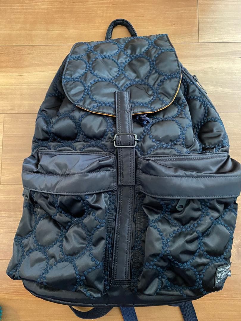 【未使用】ミナペルホネン×ポーターリュックサックtambourine ネイビー