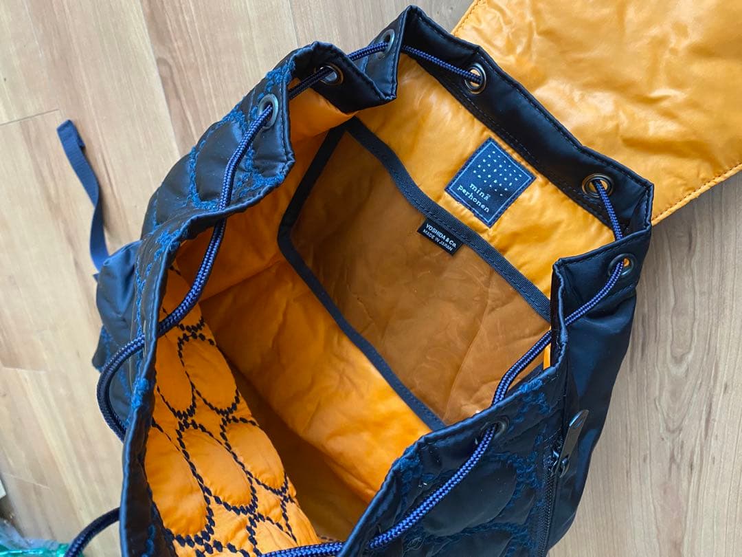 【未使用】ミナペルホネン×ポーターリュックサックtambourine ネイビー