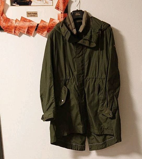 sale【美品】タトラスメンズダウンベストつき2wayモッズコート (カーキ)