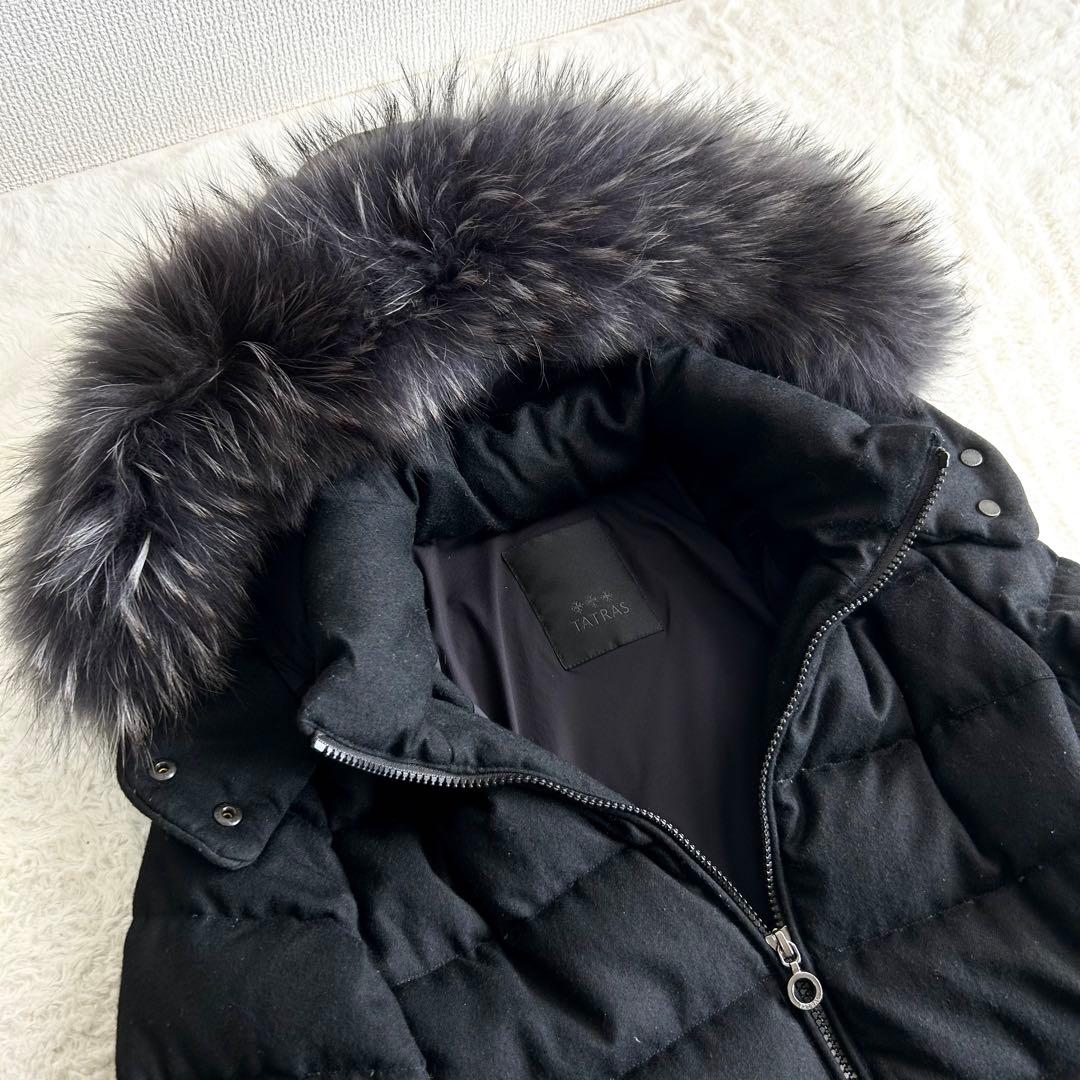 TATRAS タトラス　ラビアナ　ウール　ラクーンファー　ダウンジャケット　黒