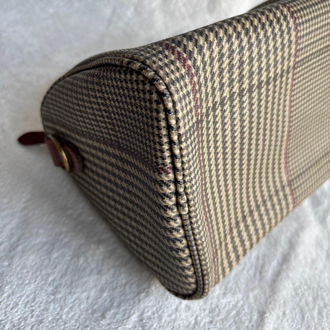 ✨️美品 ポロラルフローレン ミニボストンバッグ グレンチェック PVCレザー