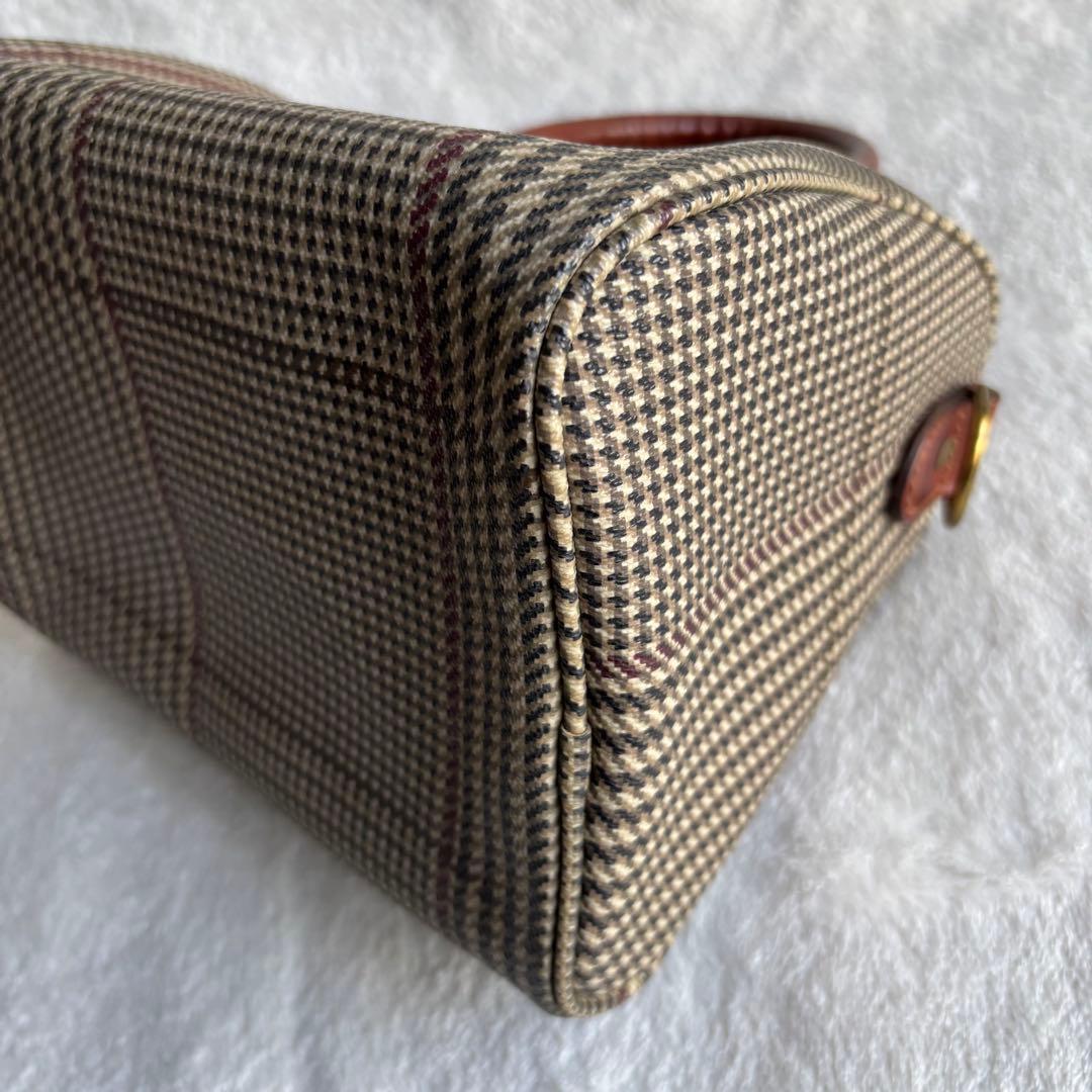 ✨️美品 ポロラルフローレン ミニボストンバッグ グレンチェック PVCレザー