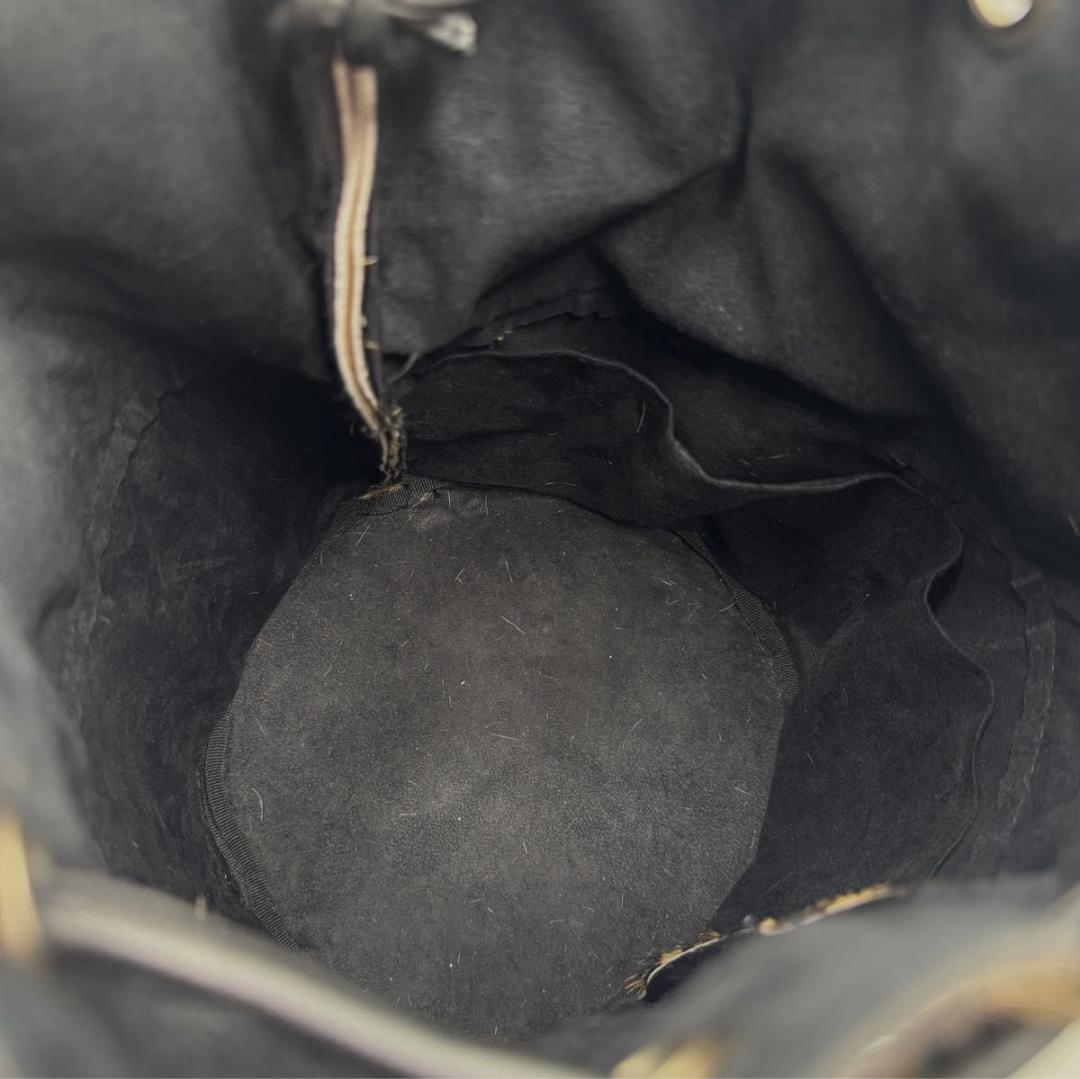 極美品✨MARCO MASI　ハラコ　巾着　レオパード　ショルダーバッグ　肩掛け