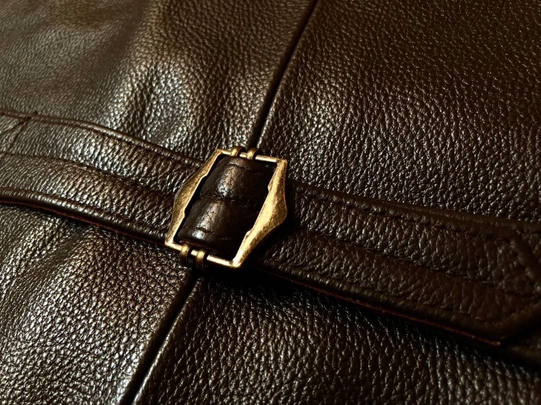 ウエスタン ナバホ柄 本革 ウール レザーベスト 新品 メンズ サイズL ￼