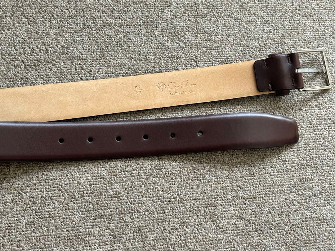 未使用品　Loro piana ロロピアーナ　メンズ　レザー ベルト 95/38