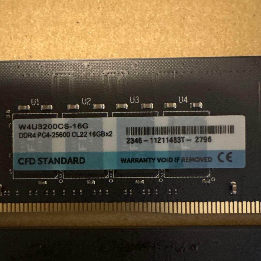 CFD DDR4メモリー W4U3200CS-16G 16GBx2