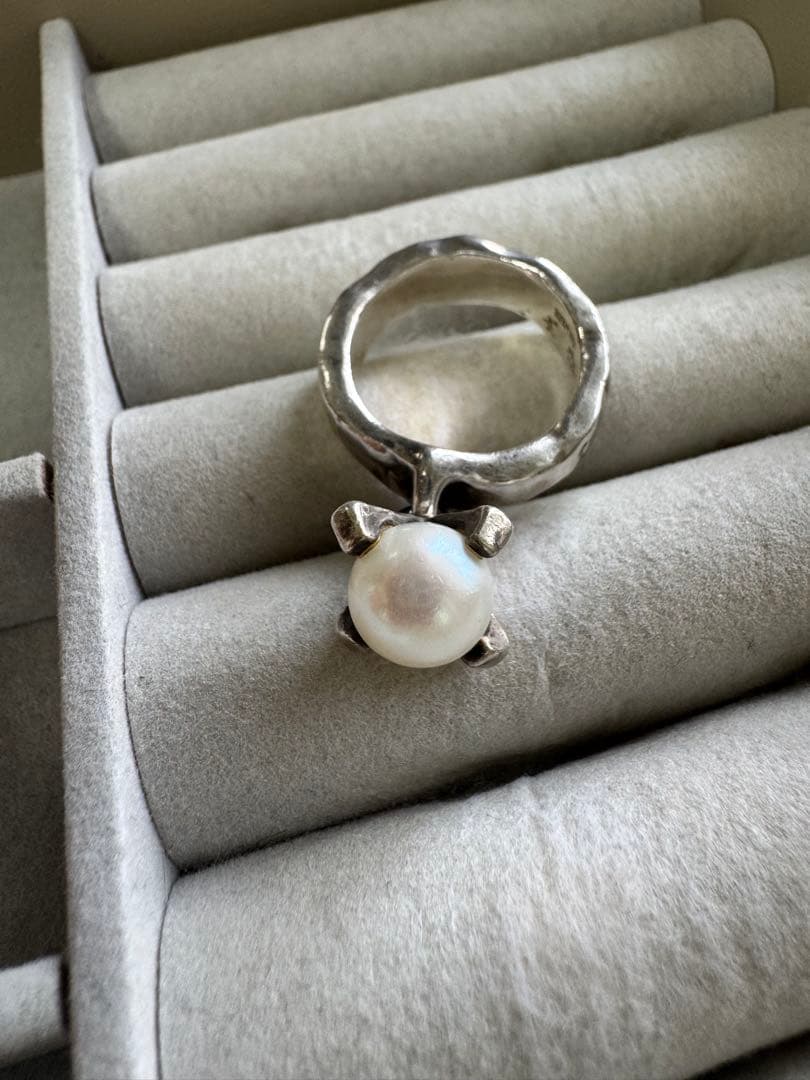 e.m. ゆれるリング　パール　ジルコニア　シルバー　IOSSELLIA