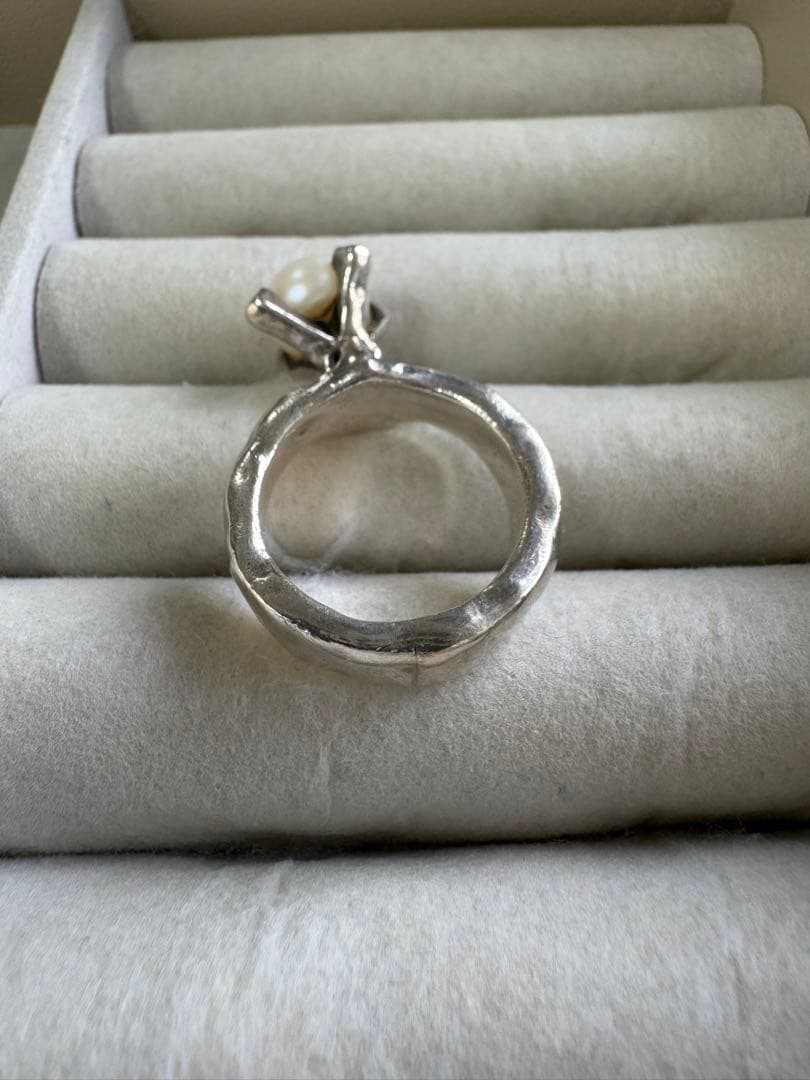 e.m. ゆれるリング　パール　ジルコニア　シルバー　IOSSELLIA