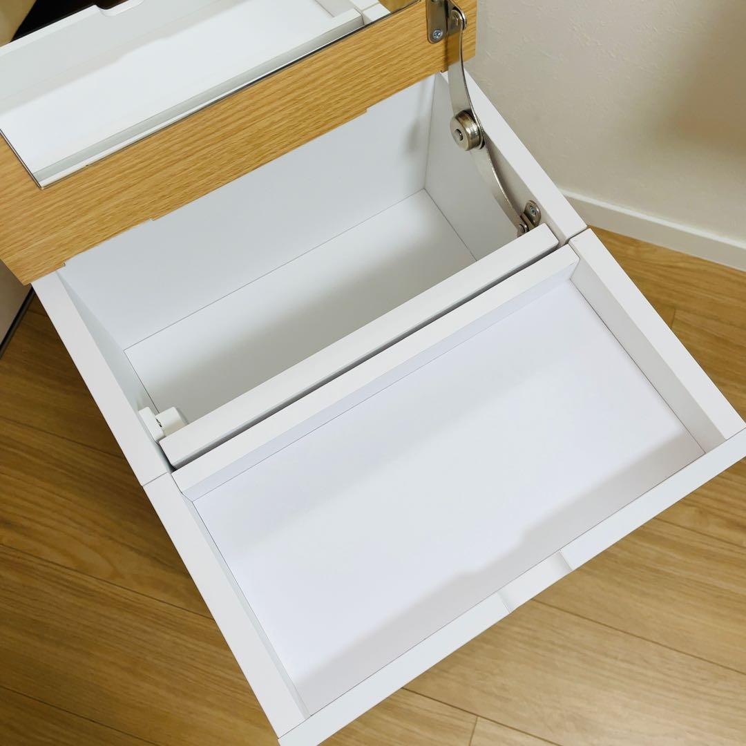 コスメワゴン キャスター付き 鏡台 メイク台 化粧台 メイクボックス ドレッサー