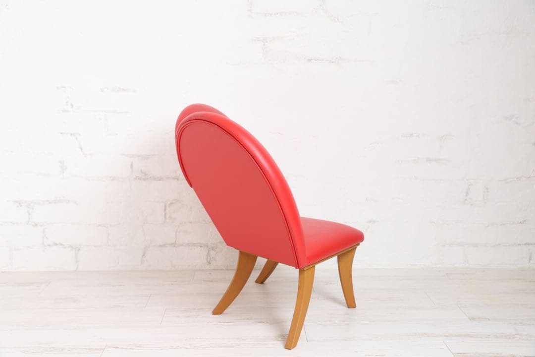 ハート型　赤い椅子　ハートチェア　キッズ・ペットにも　インテリアに