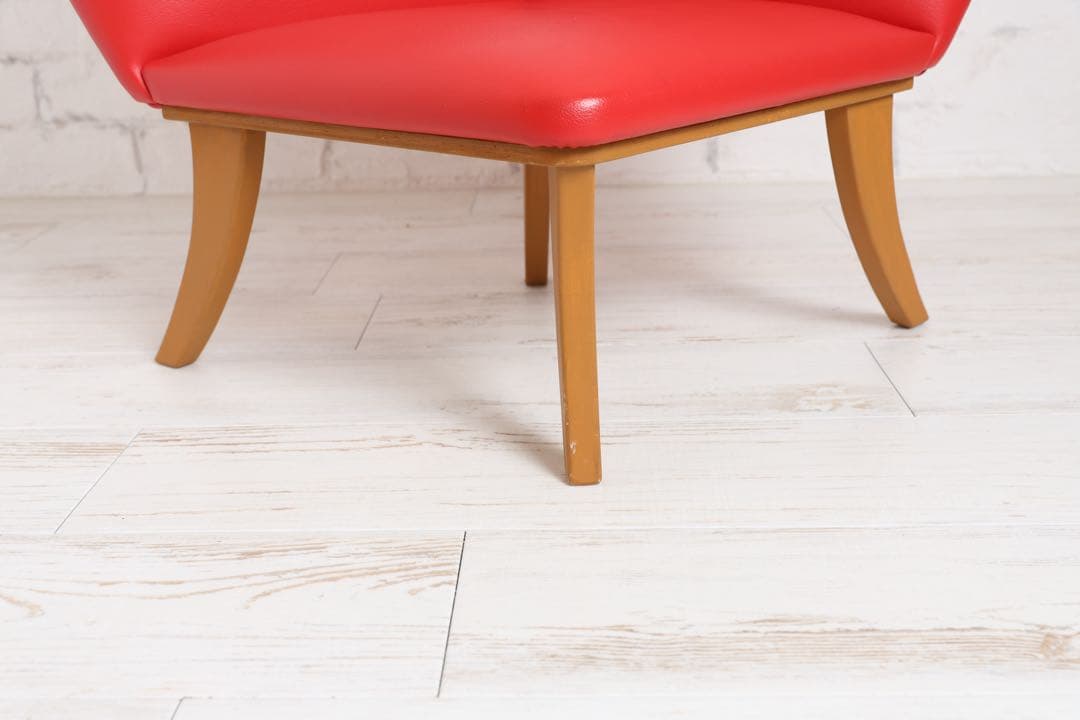 ハート型　赤い椅子　ハートチェア　キッズ・ペットにも　インテリアに