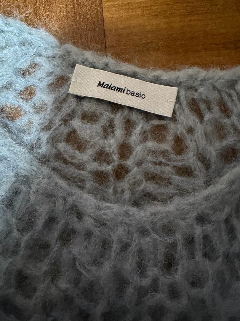 Maiami マイアミ　透かし編みモヘヤニット