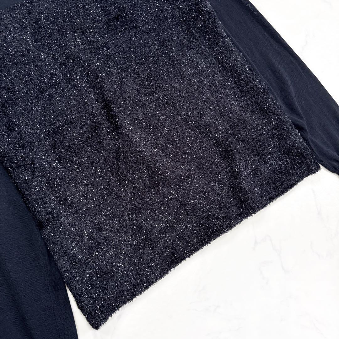 24AW エストネーション シアーハイネックモールコンビ ニット 異素材ニット