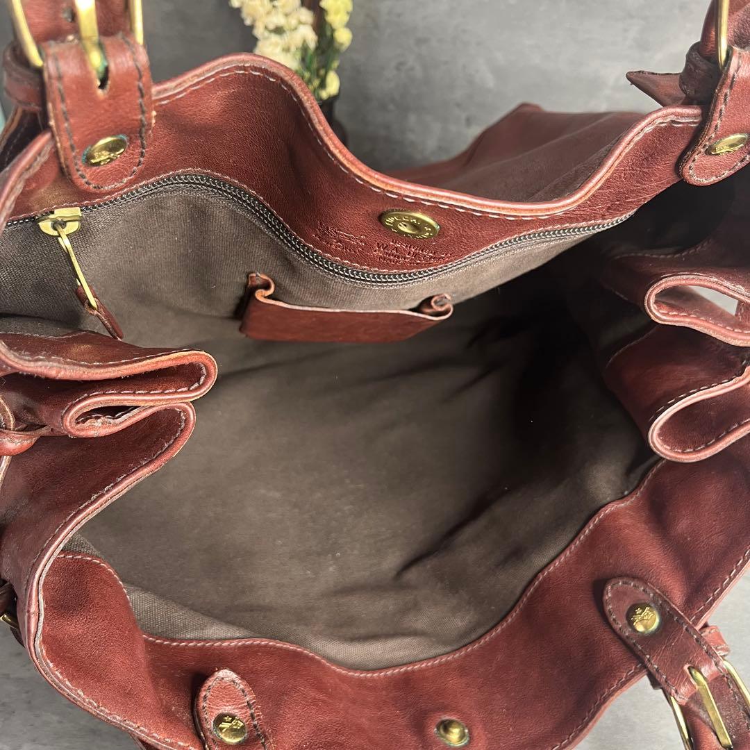 ★激レア・美品★イルビゾンテ 本革 トートバッグ バケッタレザー A4可 大容量