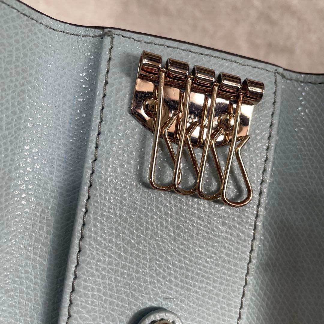FURLA ライトブルー キーケース