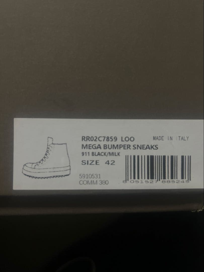 靴 rick owens megabumper size42