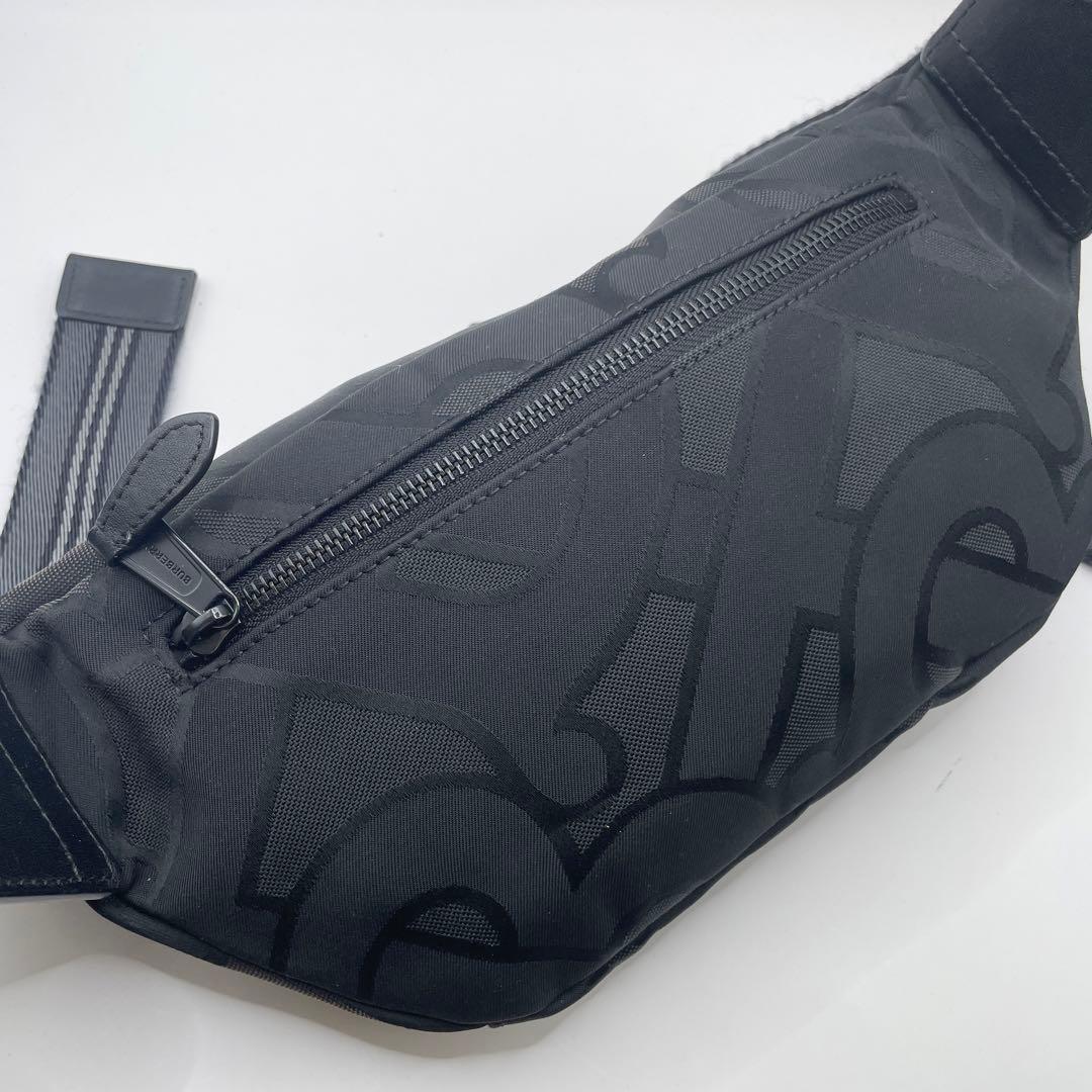 特価✨ バーバリー TBロゴ ウエストバッグ モノグラム ブラック ナイロン