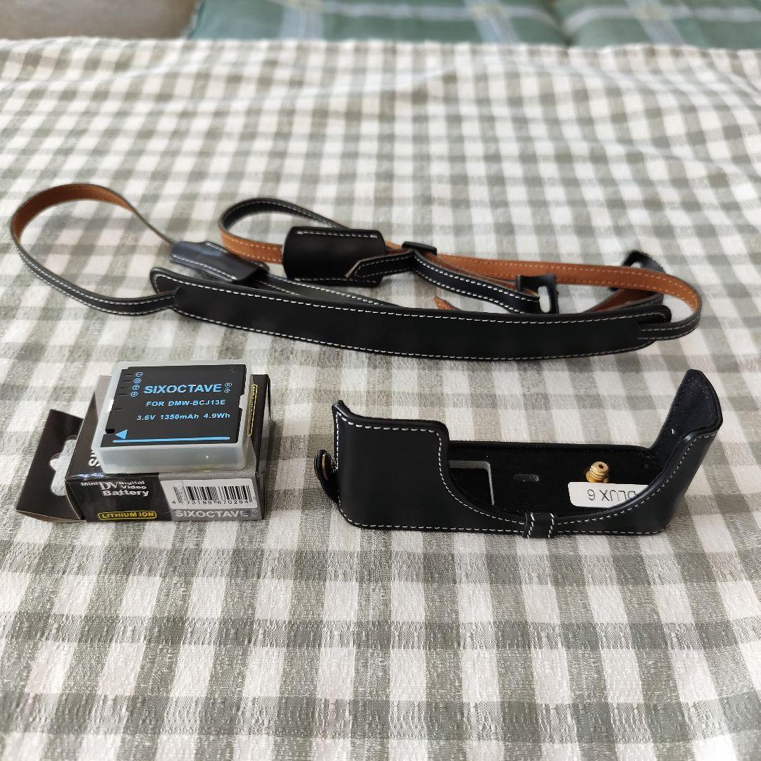 美品！ Leica ライカ D-LUX6セット 本革ハーフケース、予備Batt付