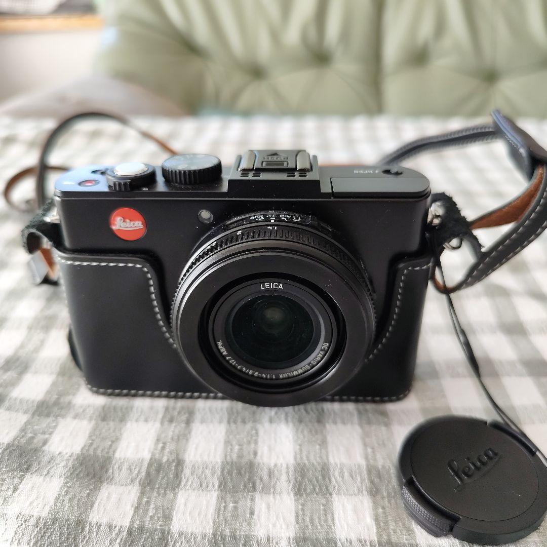 美品！ Leica ライカ D-LUX6セット 本革ハーフケース、予備Batt付