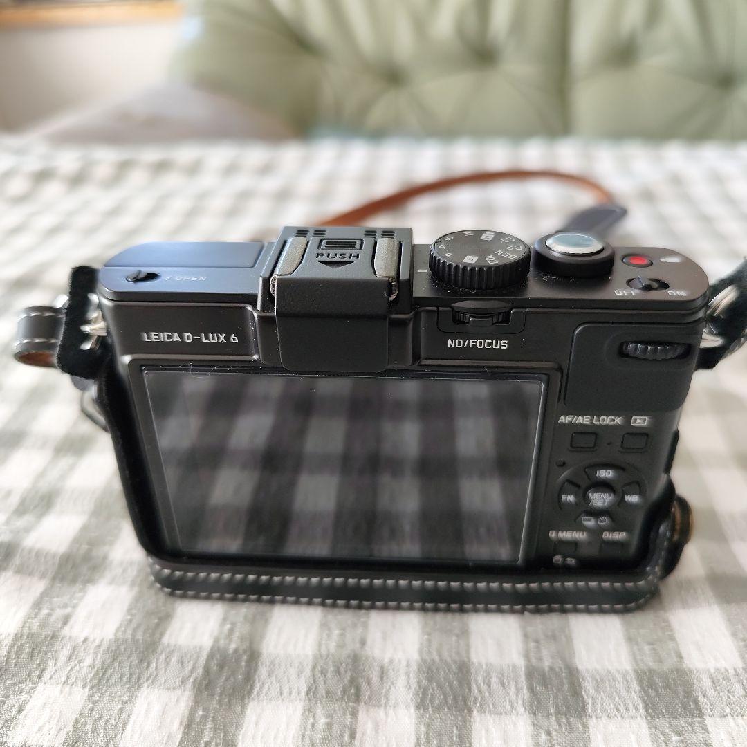 美品！ Leica ライカ D-LUX6セット 本革ハーフケース、予備Batt付