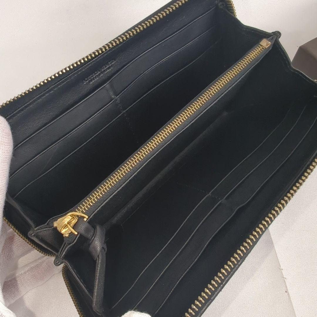 【美品】BOTTEGA VENETA イントレチャート 長財布 ジップ ジッピー