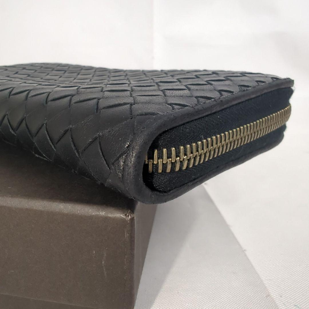 【美品】BOTTEGA VENETA イントレチャート 長財布 ジップ ジッピー