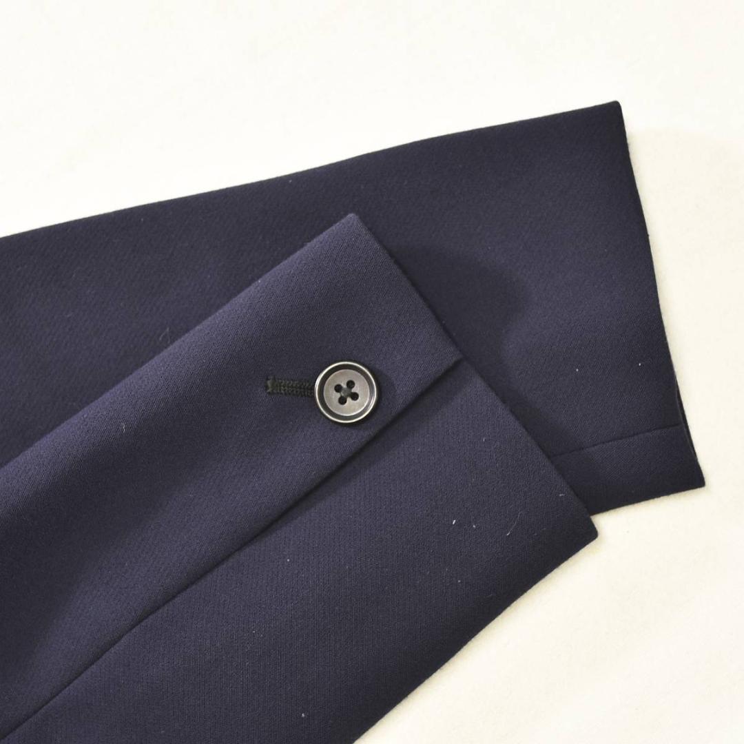 【上質】 【人気】 プラステ ノーカラー パンツスーツ ネイビー ♪