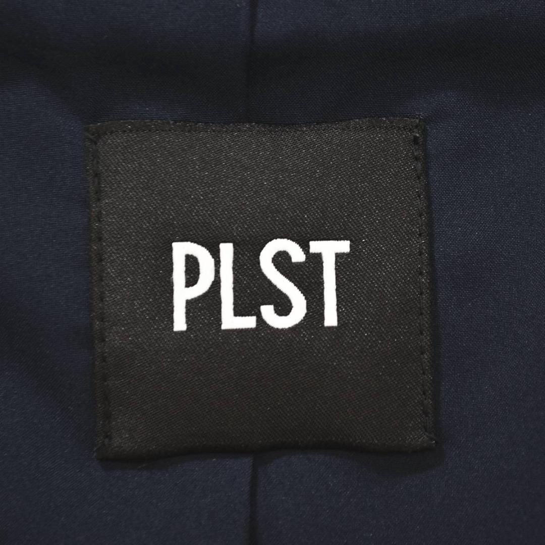 【上質】 【人気】 プラステ ノーカラー パンツスーツ ネイビー ♪