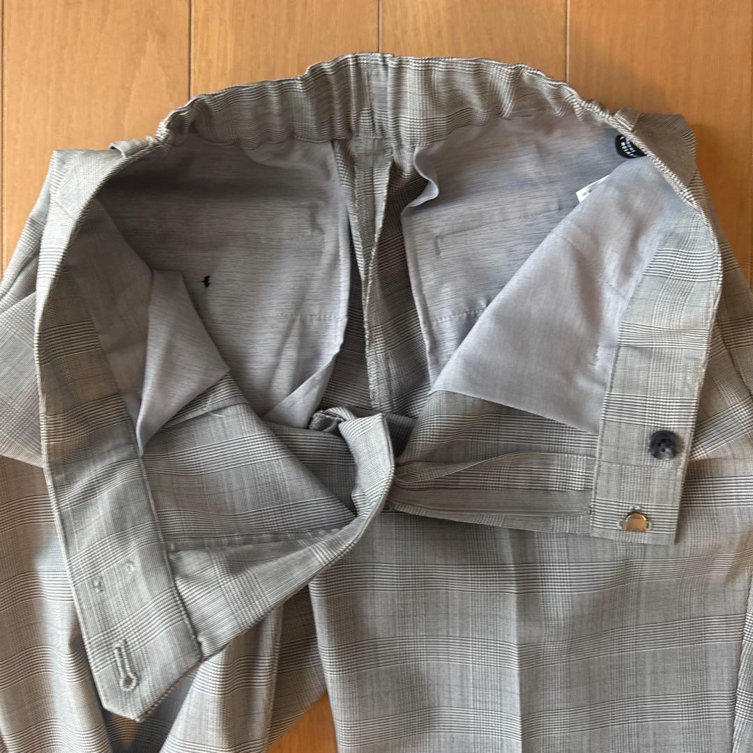 極美品　グリーンレーベルリラクシング　ノーカラー　パンツスーツ