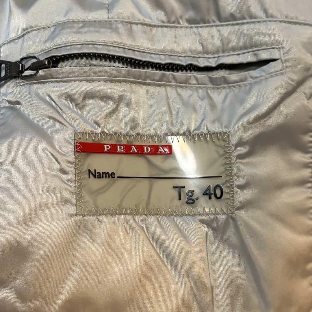 し*う様 PRADA プラダ　 ダウンジャケット グレー　ファー付き