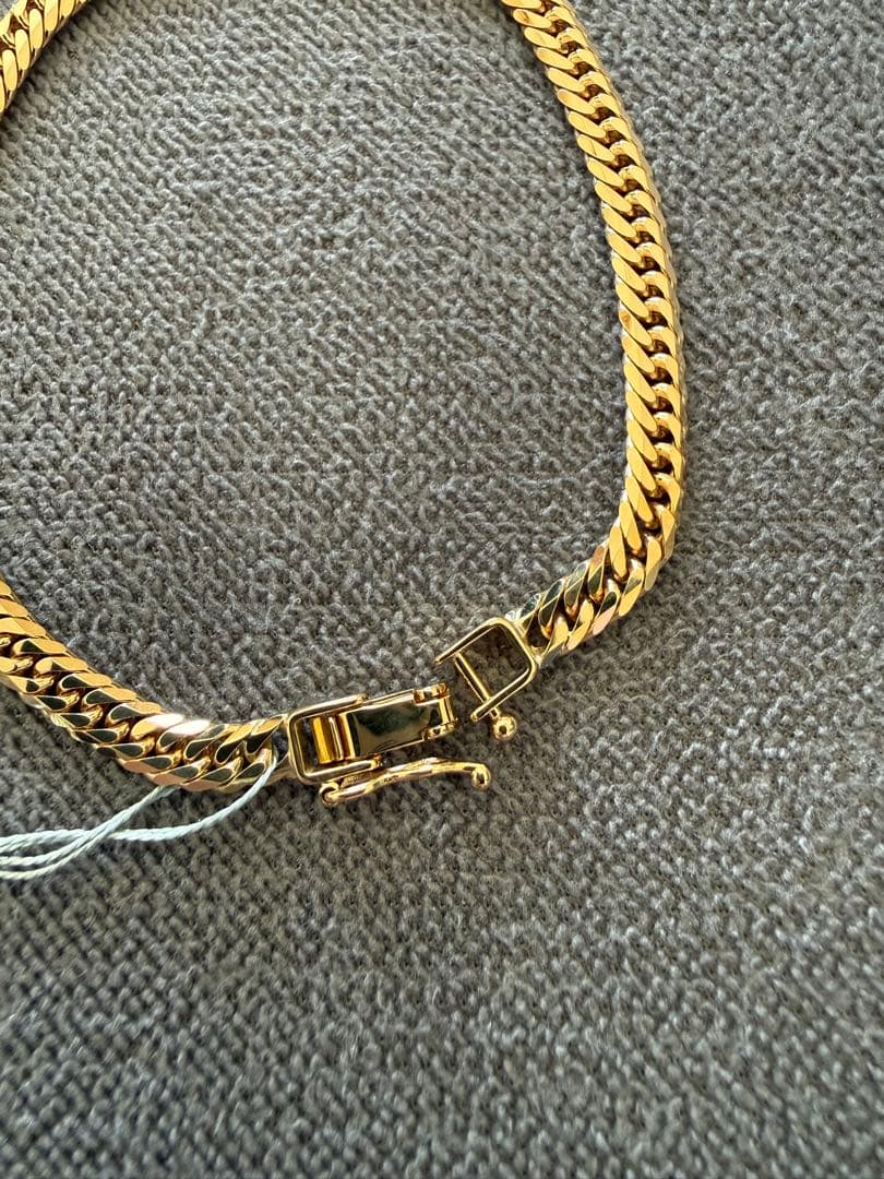 K18イエローゴールド 6面カットダブル喜平ブレスレット 18cm 10.3g