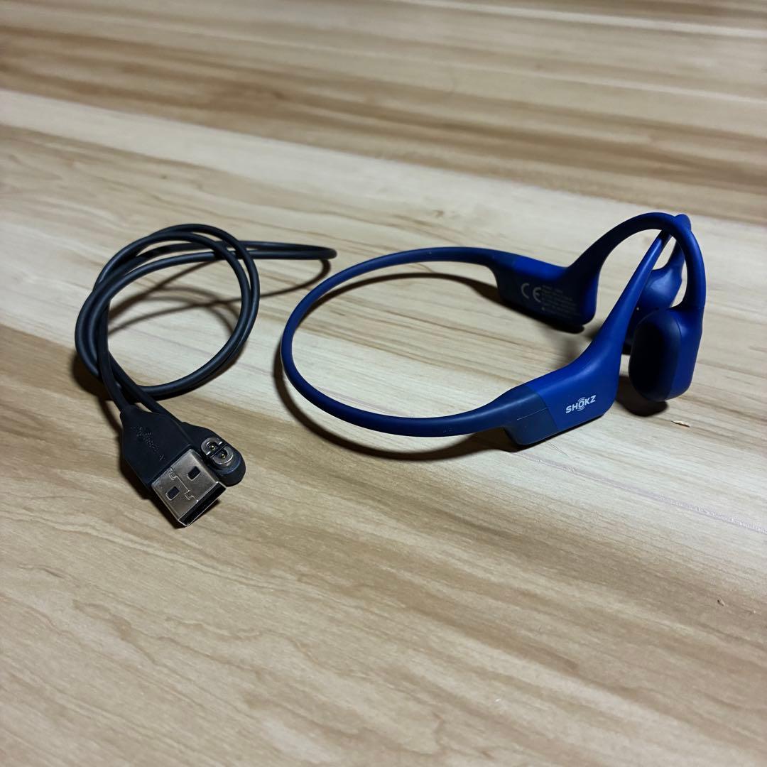 shokz OpenRun S803 ブルー 充電ケーブル付き