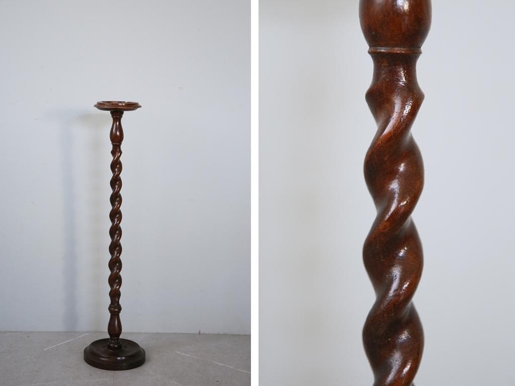 英国アンティーク木製スモーカーズスタンド/灰皿アシュトレイ/タバコ(91-141