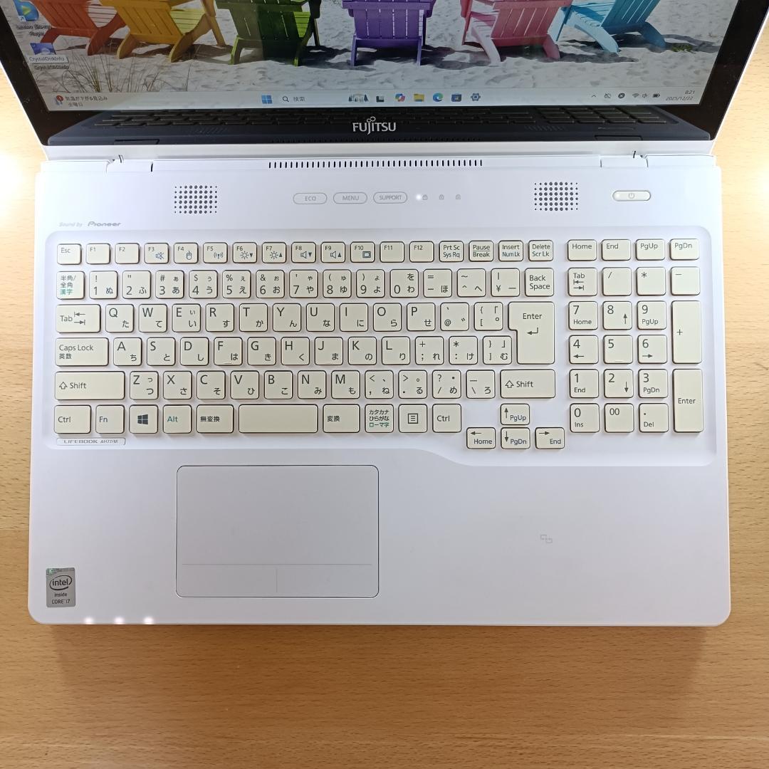 メモリ16GB ノートPC Core i7 Windows11 SSD 富士通