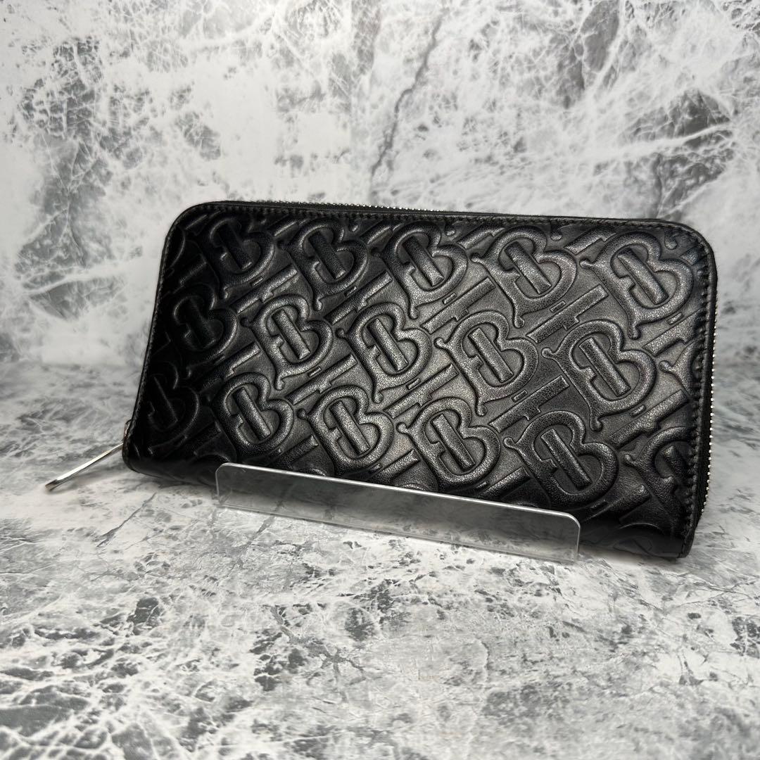 ✨️BURBERRY✨️ バーバリー 長財布 TBロゴ ラウンドファスナー 黒
