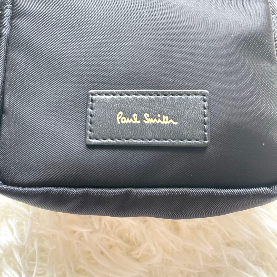 ポールスミス ボディバック ショルダーバッグ レザー ロゴ マルチストライプ