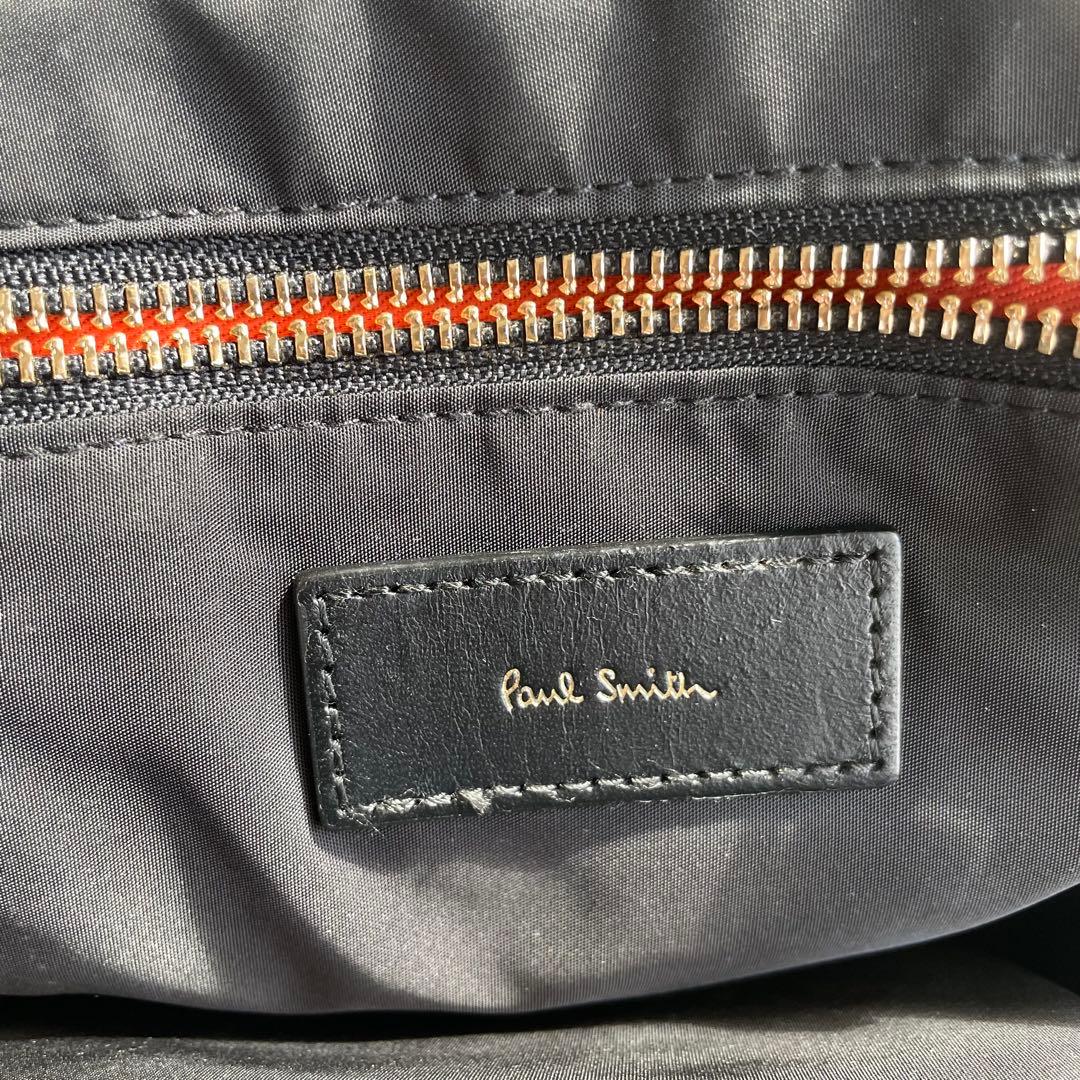 ポールスミス ボディバック ショルダーバッグ レザー ロゴ マルチストライプ