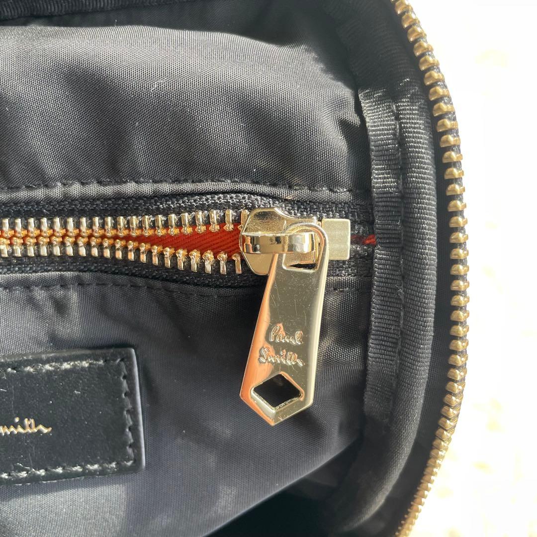 ポールスミス ボディバック ショルダーバッグ レザー ロゴ マルチストライプ