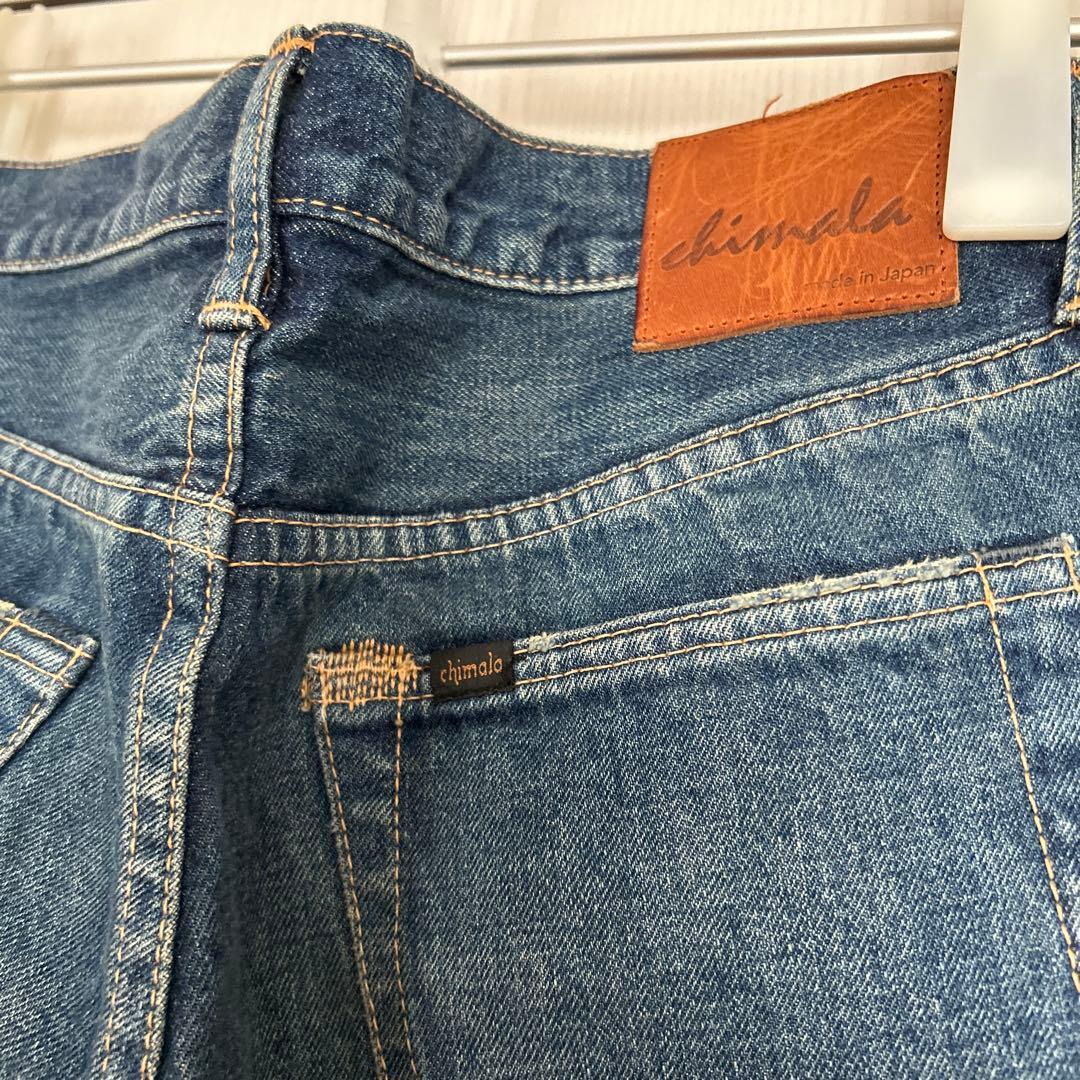 未使用　チマラ　ダメージデニム　ストレート　ヴィンテージミディアム